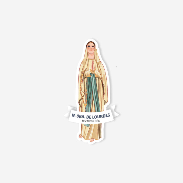 Naklejka z Matką Bożą z Lourdes