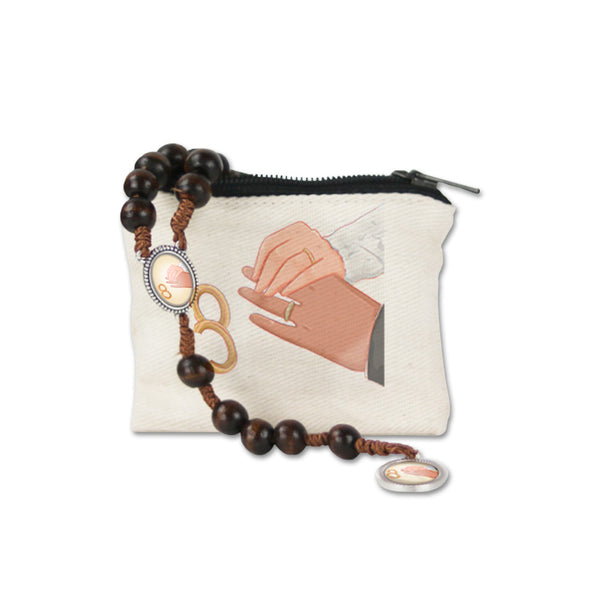 Wedding wallet and rosary