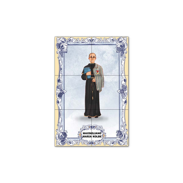 Saint Maximilian Kolbe Tile Panel 30 cm x 45 cm