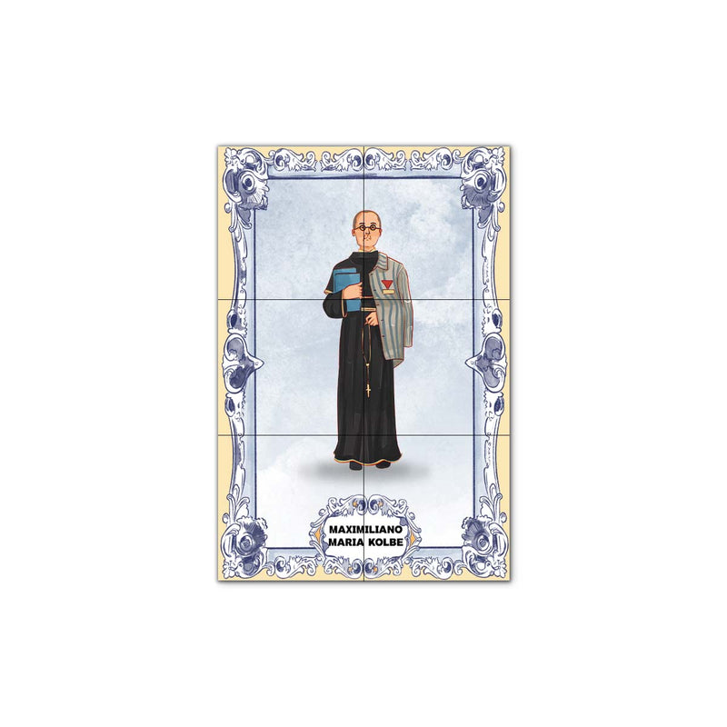 Saint Maximilian Kolbe Tile Panel 30 cm x 45 cm