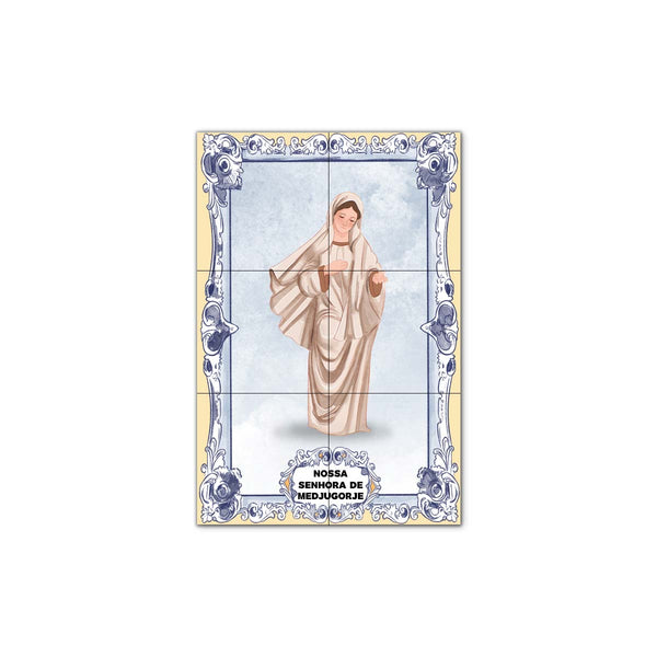Our Lady of Medjugorje Tile Panel 30 cm x 45 cm