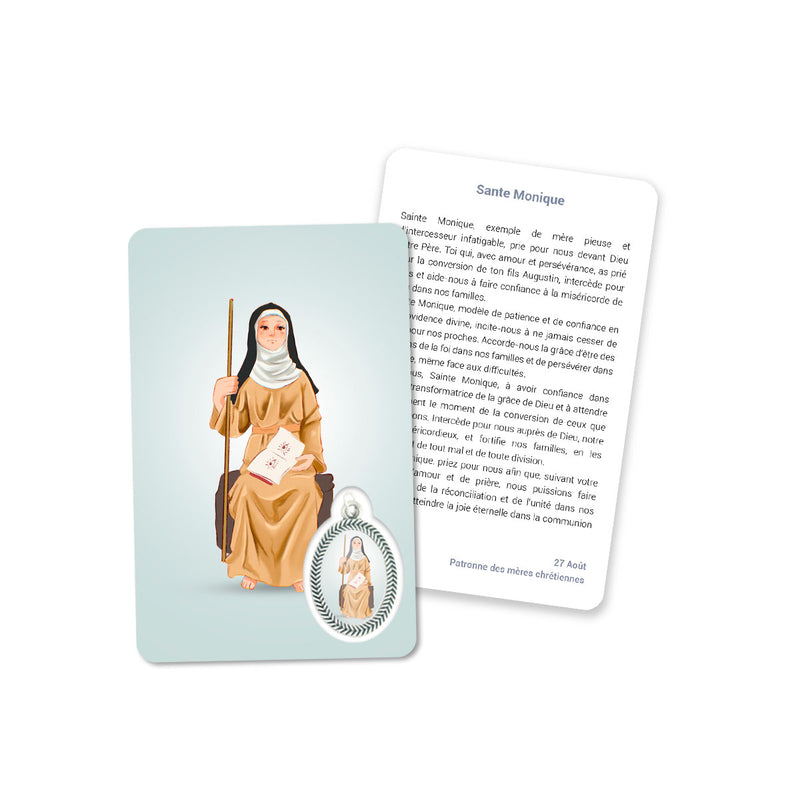 Prayer's card of Saint Monica