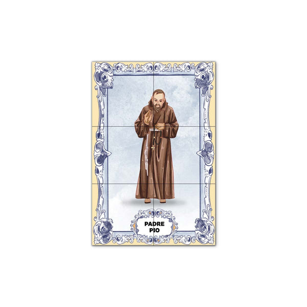 Father Pio Tile Panel 30 cm x 45 cm