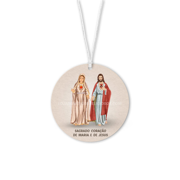Sacred Heart of Mary and Jesus Car Air Freshener
