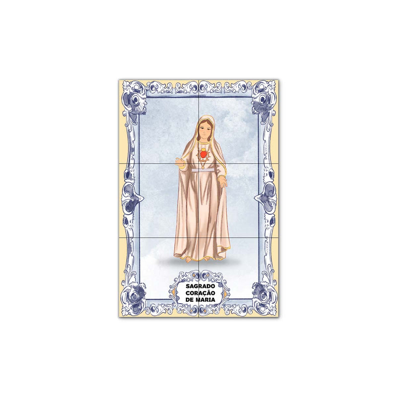 Sacred Heart of Mary Tile Panel 30 cm x 45 cm