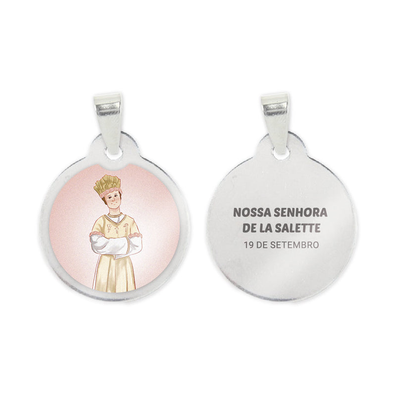 Our Lady of La Salette Steel Medal