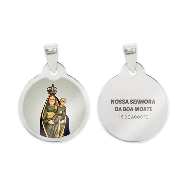 Our Lady of Good Death Steel Medal