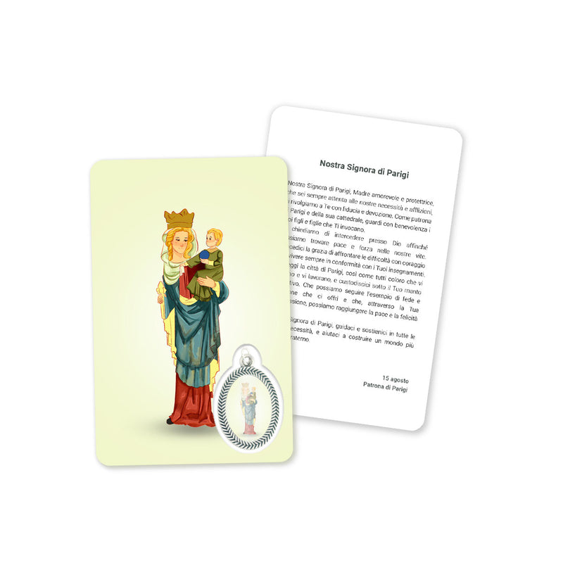 Prayer's card to Our Lady of Paris
