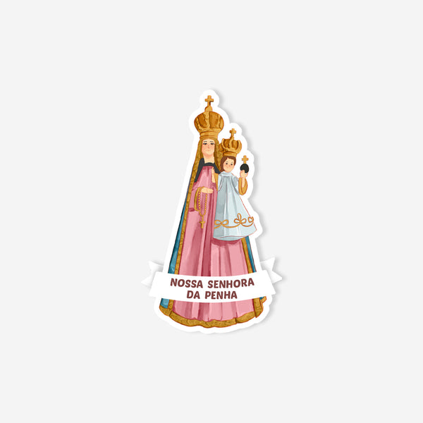 Katolicka naklejka Matki Bożej z Penha
