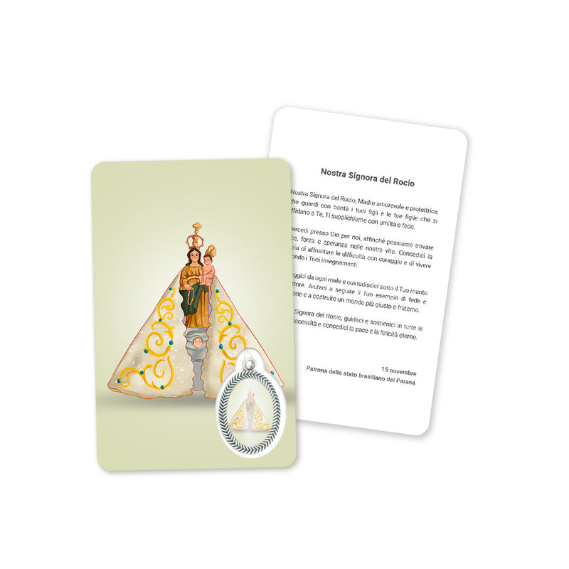 Prayer's card to Our Lady of Rocio