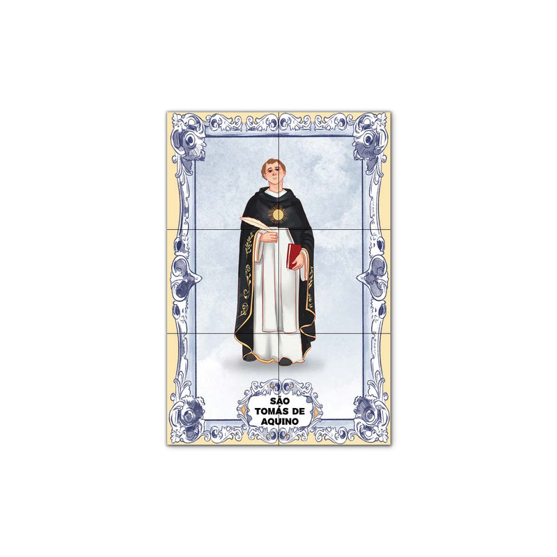Saint Thomas Aquinas Tile Panel 30 cm x 45 cm