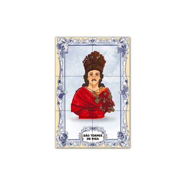 Saint Torpes of Pisa Tile Panel 30 cm x 45 cm