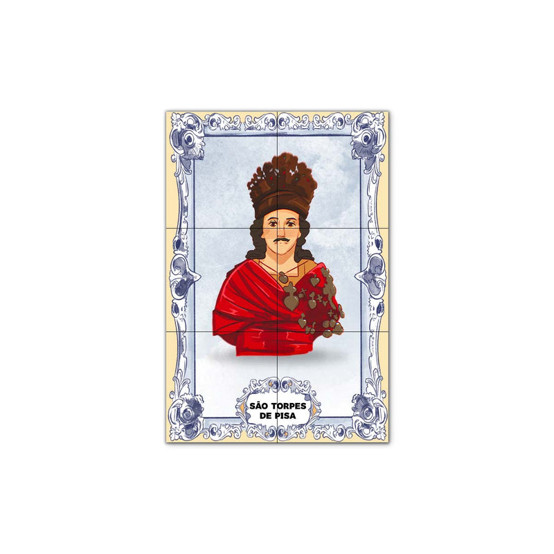 Saint Torpes of Pisa Tile Panel 30 cm x 45 cm