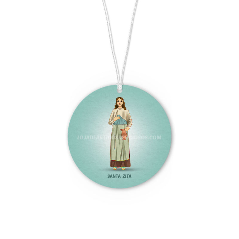 Saint Zita car air freshener