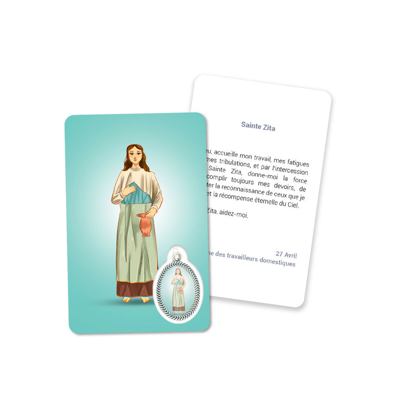 Cartão de oração de Santa Zita
