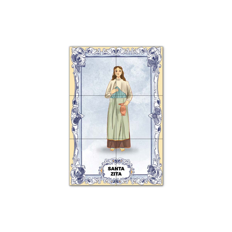 Saint Zita Tile Panel 30 cm x 45 cm