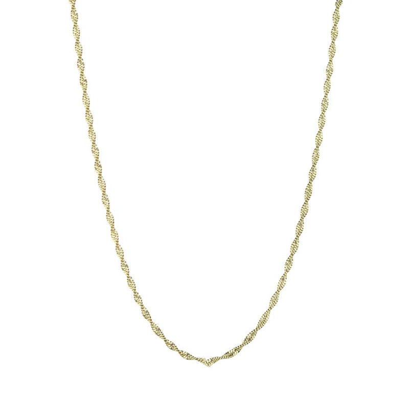 Stainless steel necklace 45 cm in gold