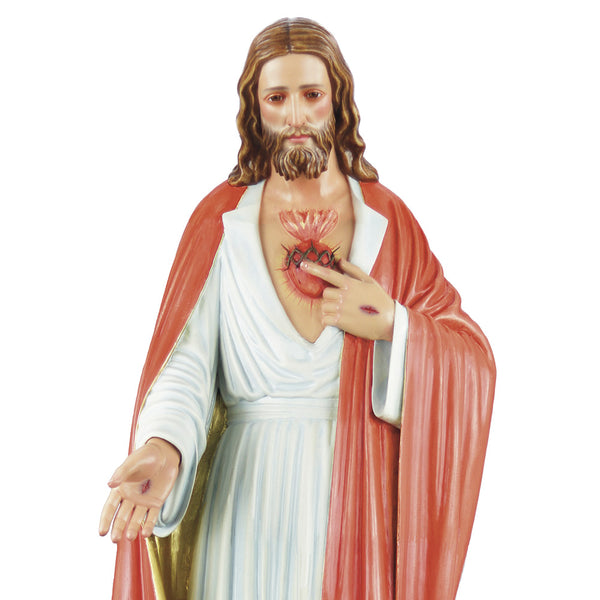 Sacred Heart of Jesus – Handcrafted Cedar Wood Statue (120cm)