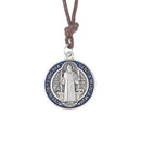 Adjustable zamac Saint Benedict necklace