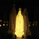 Illuminated statue of Our Lady of Fatima