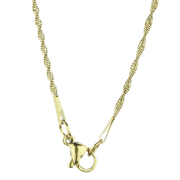 Stainless steel necklace 45 cm in gold