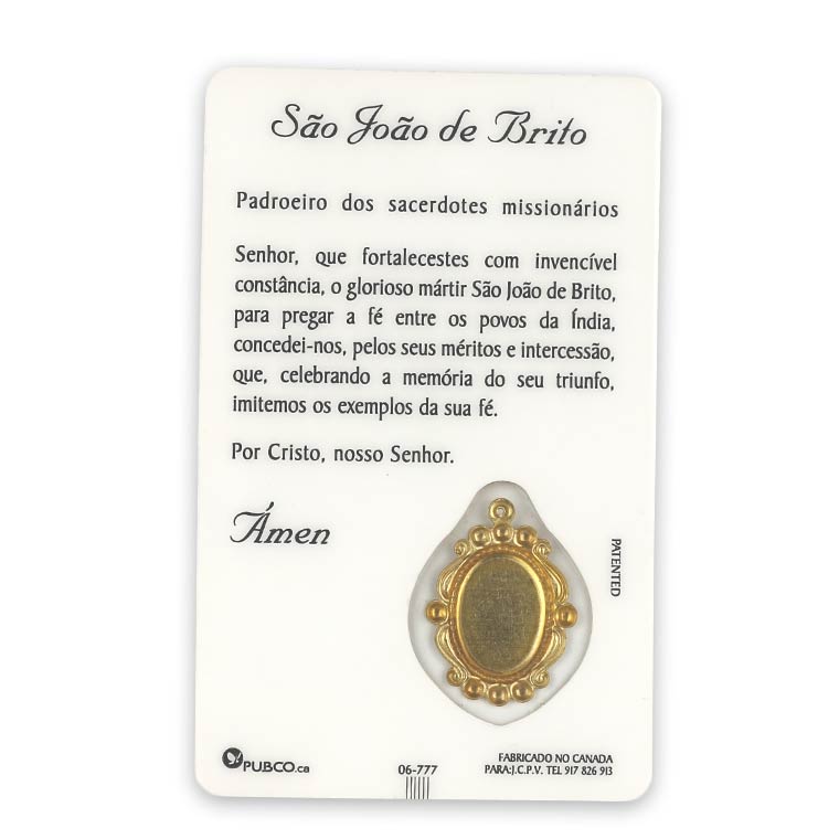 브리토의 성 요한의 기도 카드