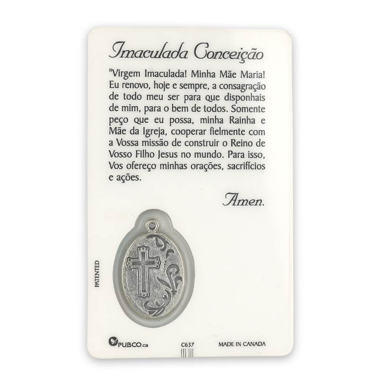 Prayer card of the Immaculate Conception