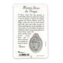 Cartão de oração do Menino Jesus de Praga