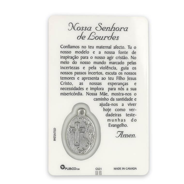 Carte de prière de Notre-Dame de Lourdes