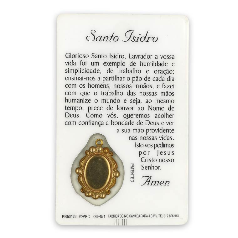 Prayer card of Saint Isidore