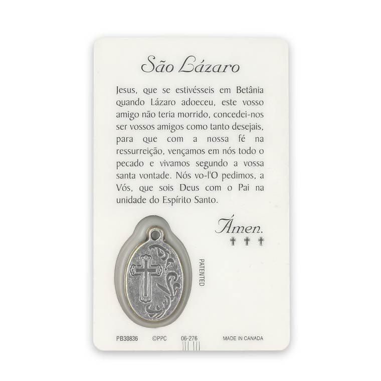 Prayer card of Saint Lazarus