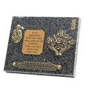 Granite plaque with dedication