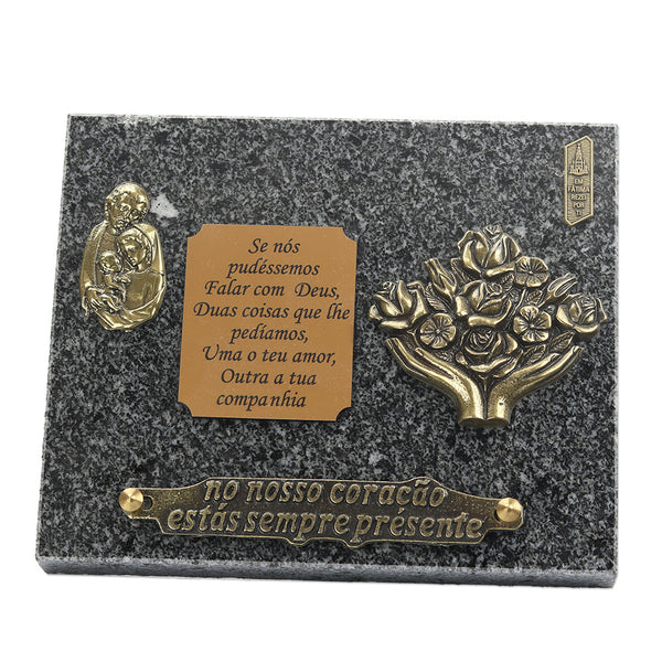 Granite funeral plaque