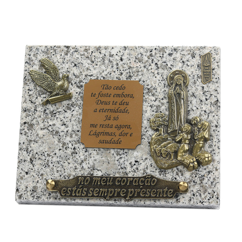 Granite funeral plaque