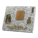 Granite plaque with dedication