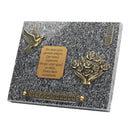 Granite plaque with dedication