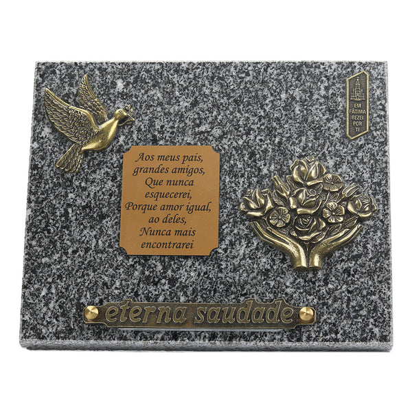 Granite plaque with dedication