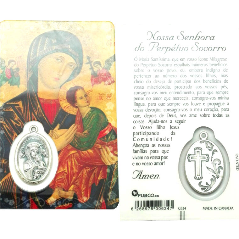 Carte de prière de Notre-Dame du Perpétuel Secours