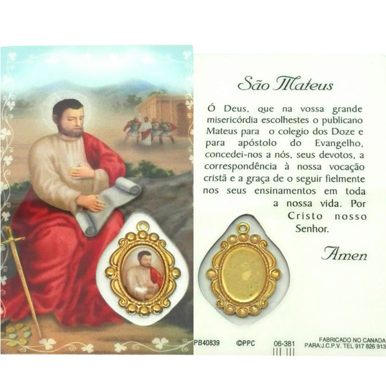 Prayer card of Saint Matthew