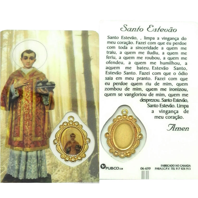 Saint Stephen prayer card