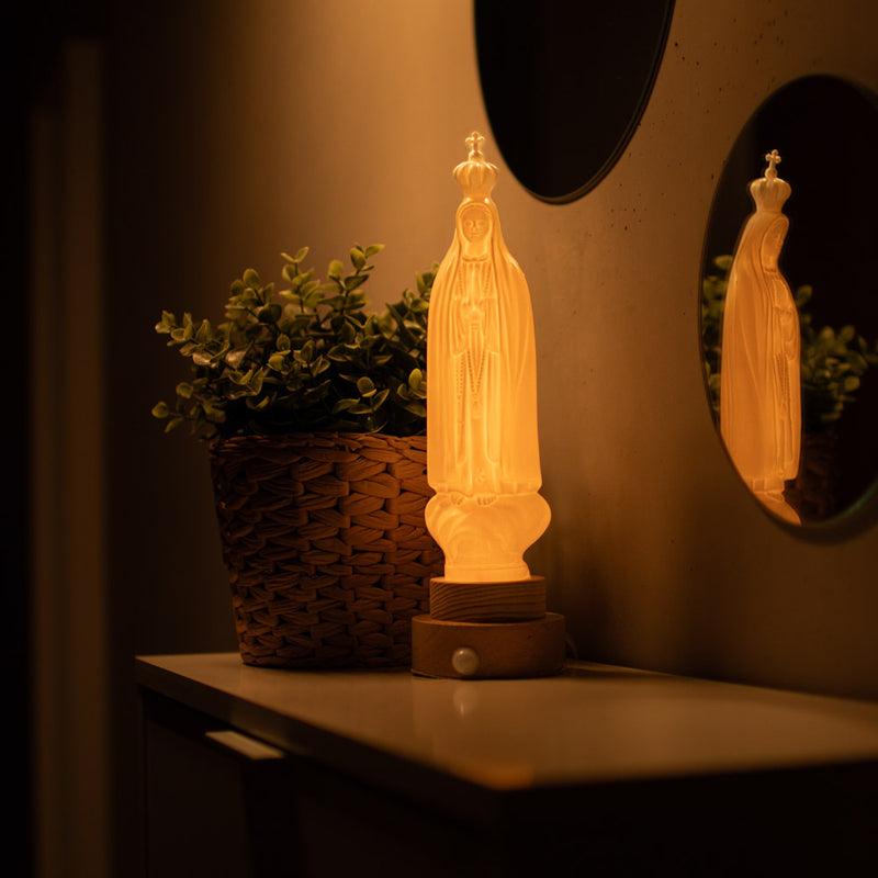 Fatima illuminated with motion sensor