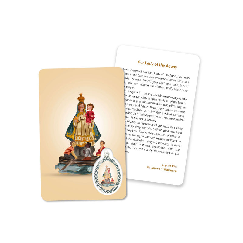 Cartão de oração de Nossa Senhora da Agonia