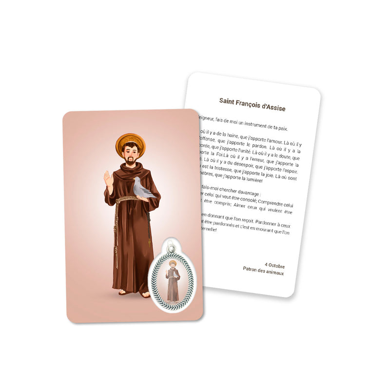 Prayer's card of Saint Francis of Assisi