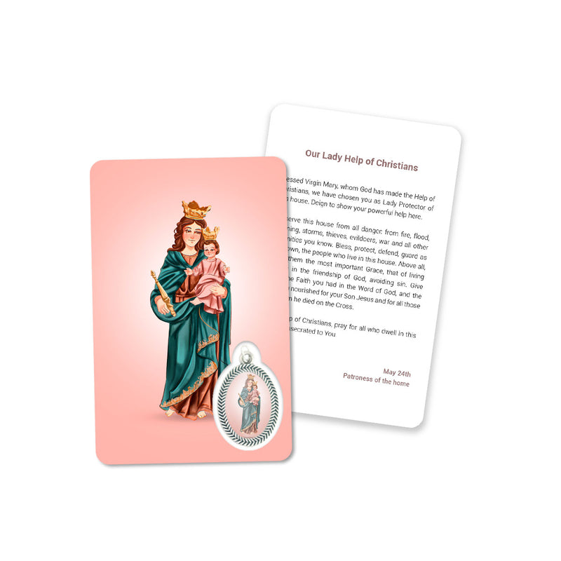 Prayer's card of Our Lady Help of Christians