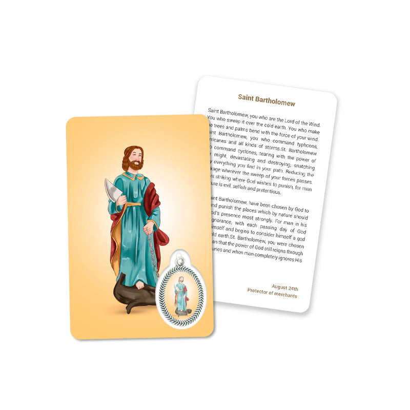 Prayer's card of Saint Bartholomew