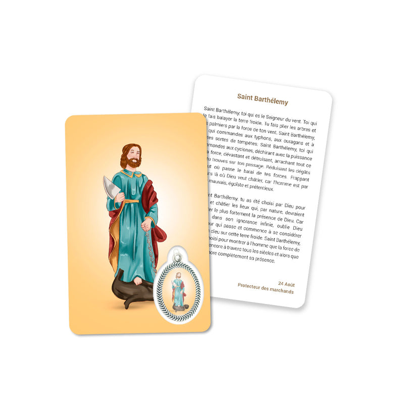 Prayer's card of Saint Bartholomew