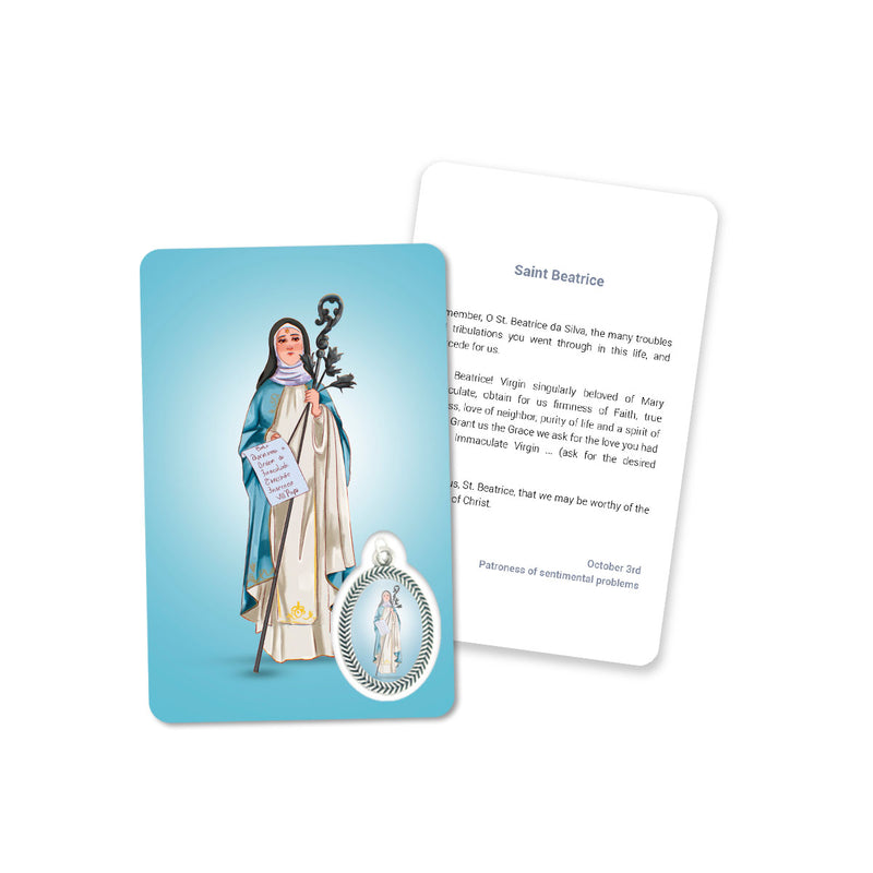 Prayer's card of Saint Beatrice