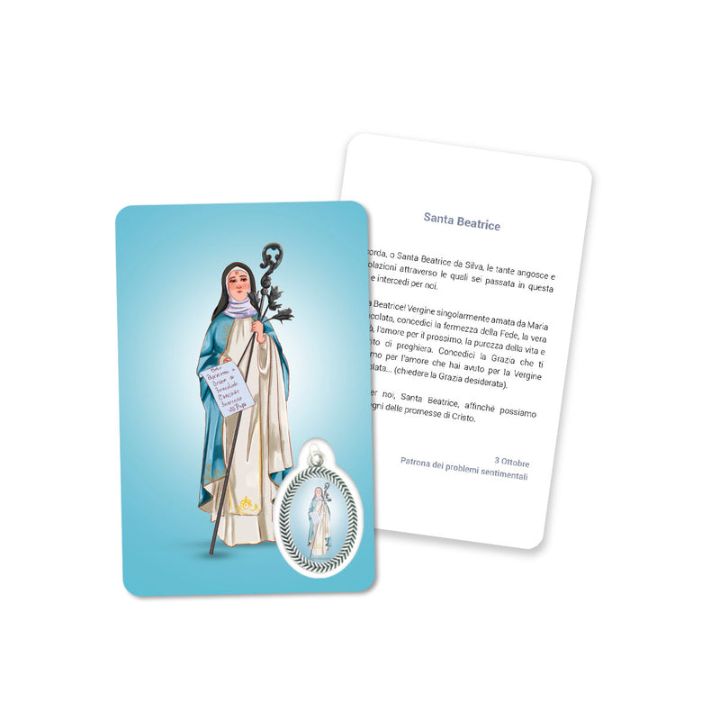 Cartão de oração de Santa Beatriz