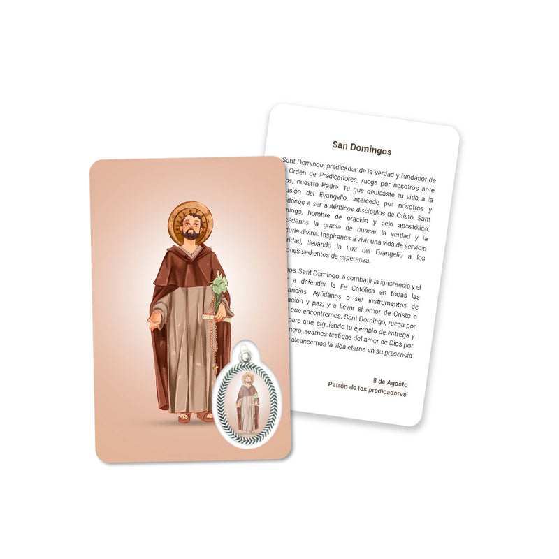 Prayer's card of Saint Dominic