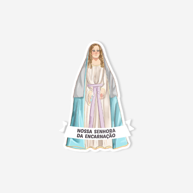 Catholic sticker of Our Lady of the Incarnation